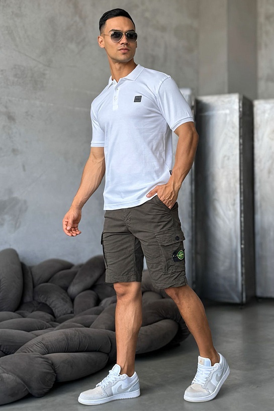 Мужское белое поло Hugo Boss