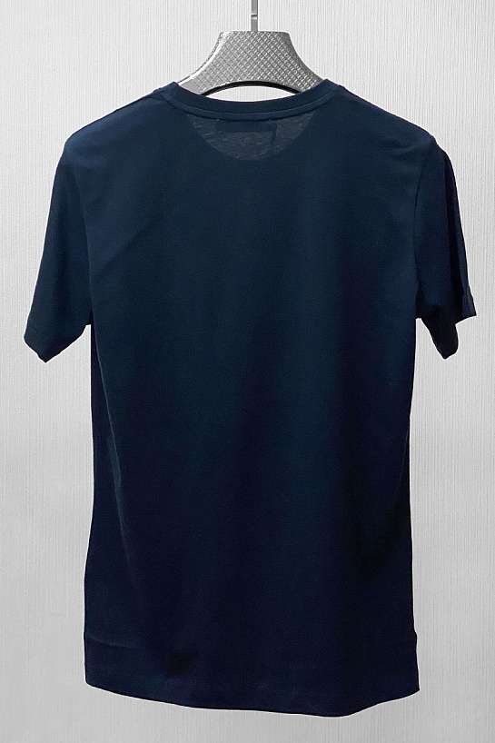 Мужская брендовая футболка Calvin Klein тёмно-синего цвета