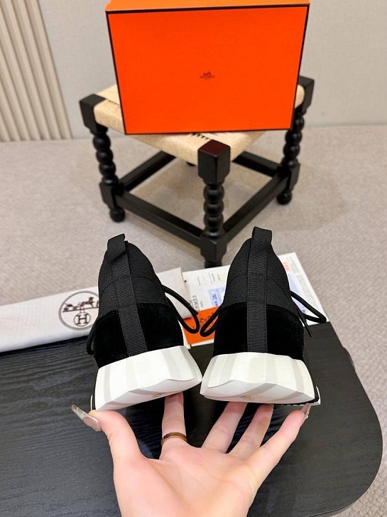 Текстильные кроссовки Hermes lift slip-on