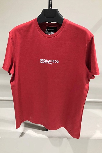 Мужская футболка Dsquared2 "Sweat and Tears" - Red   