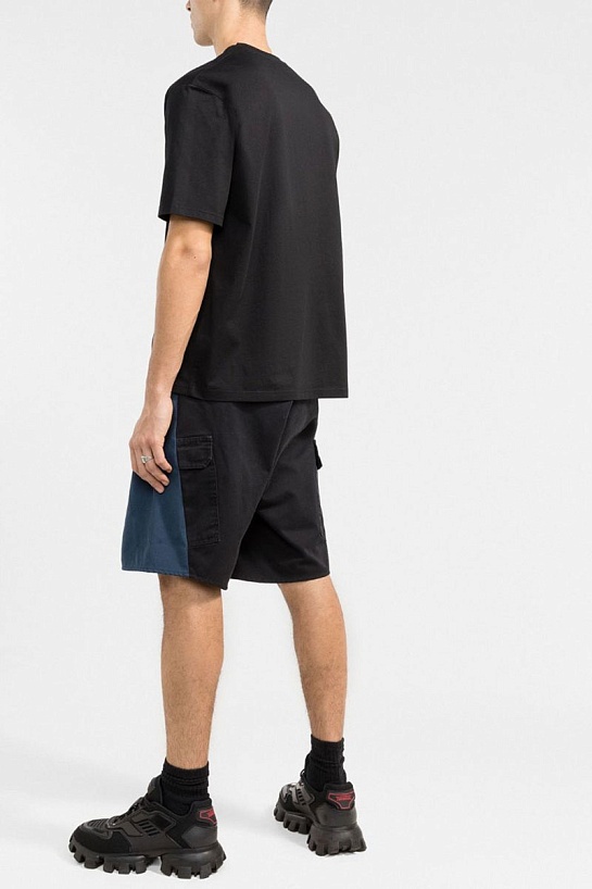 Чёрная мужская футболка Balmain textured-logo