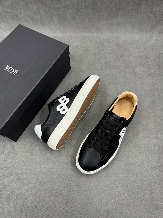 Кожаные кроссовки Hugo Boss Aiden - Black