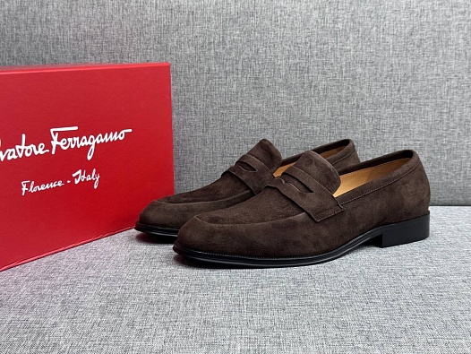 Мужские замшевые лоферы Salvatore Ferragamo   