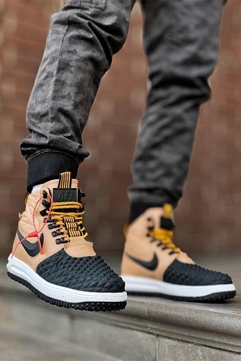 Кроссовки Nike Lunar Force 1 Duckboot - Black / Brown   