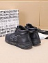 Кожаные кроссовки с мехом Premiata high-top - Navy
