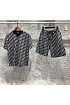 Мужские шорты Dior Oblique - Navy / White