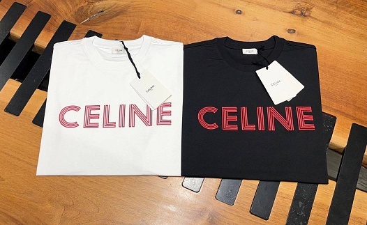Мужская чёрная футболка Celine logo-print   