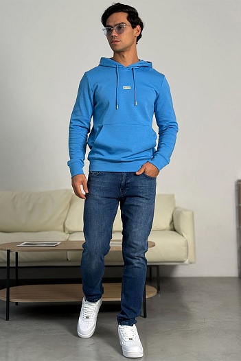 Мужские синие джинсы Calvin Klein logo-plaque   