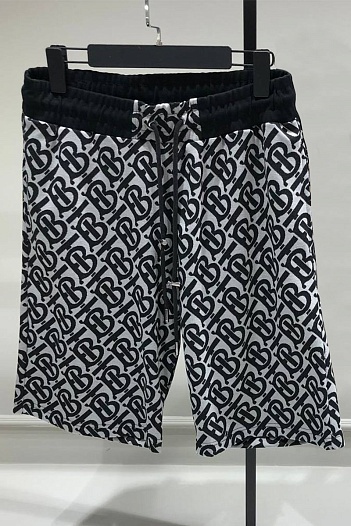 Мужские шорты Burberry monogram-pattern - Grey   