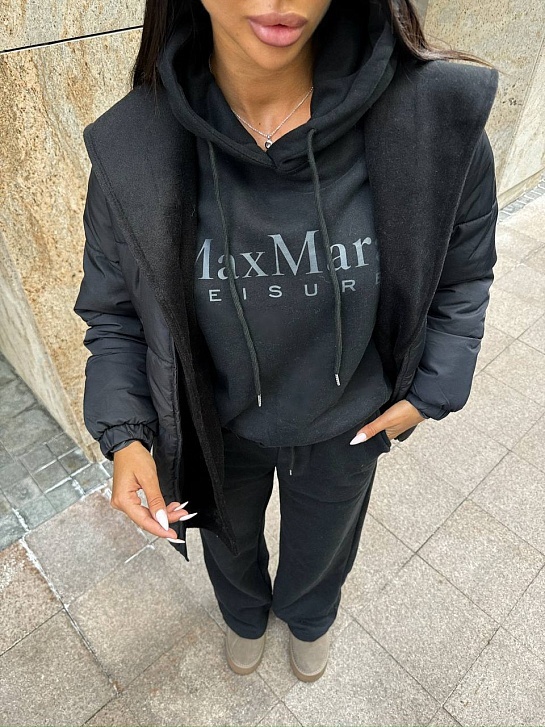 Женский чёрный костюм тройка Max Mara