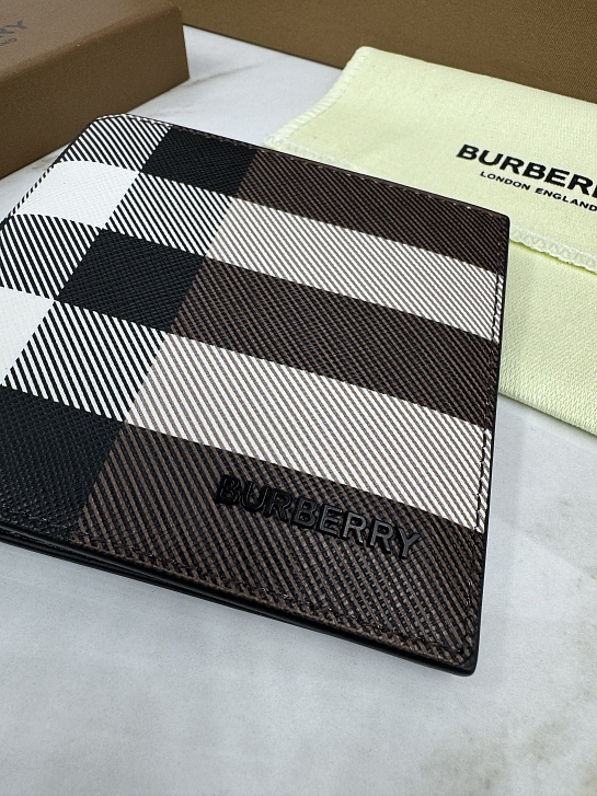 Кожаный кошелёк Burberry Premium 11x10 см