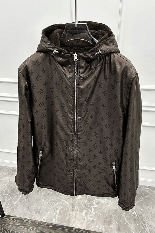 Двусторонняя мужская куртка Louis Vuitton Monogram - Brown