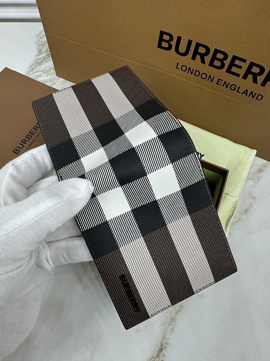 Кожаный кошелёк Burberry Premium 11x10 см