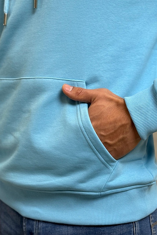 Мужское худи Tommy Hilfiger голубого цвета