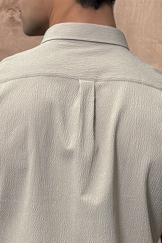 Мужская тёмно-бежевая рубашка Etro Pegasus logo