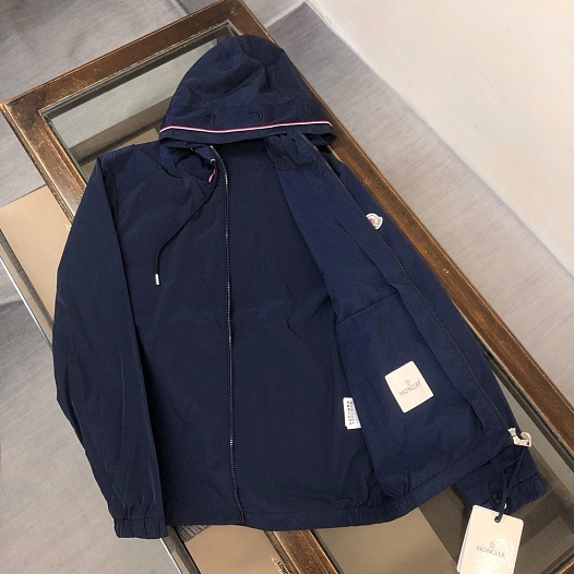 Тёмно-синяя ветровка Moncler Mira logo-patch   