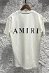 Белая мужская футболка Amiri logo-print