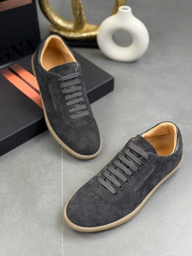 Мужские замшевые кроссовки Zegna "232"   