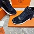 Кроссовки с мехом Hermes Bouncing high-top - Navy