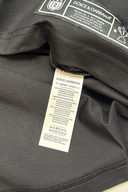 Мужская чёрная футболка Dolce & Gabbana logo-print