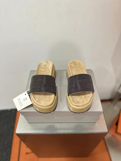 Женские шлёпанцы Brunello Cucinelli Premium   