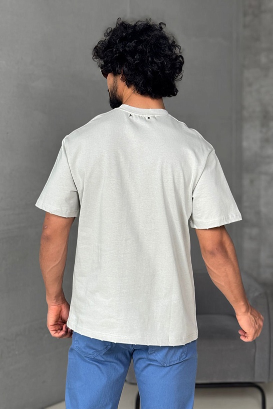 Мужская серая футболка Golden Goose