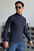Утеплённая водолазка Moncler тёмно-синего цвета