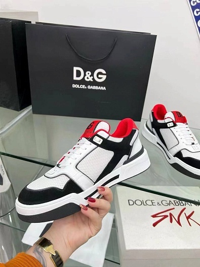 Женские комбинированные кроссовки Dolce&Gabbana New Roma   