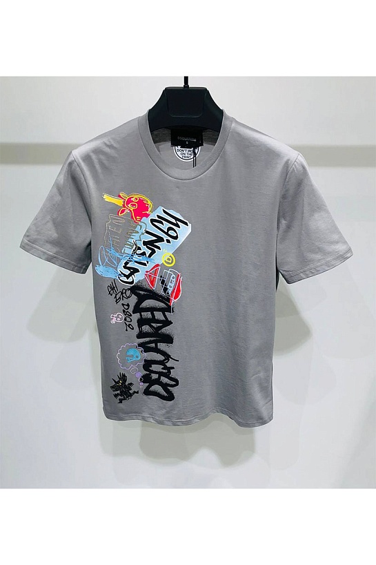 Мужская серая футболка Dsquared2