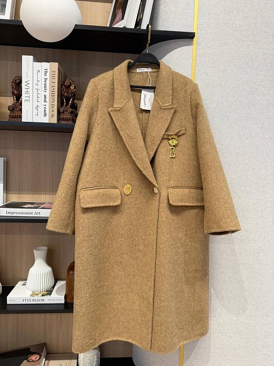 Женское шерстяное пальто Schiaparelli Premium - Beige