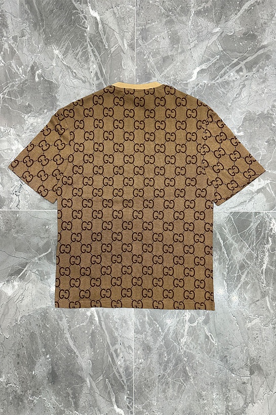 Оверсайз футболка Gucci GG jacquard - Brown