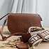 Кожаная сумка Versace Jeans Conture 22x15 см - Brown