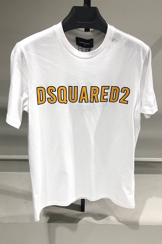 Белая мужская футболка Dsquared2