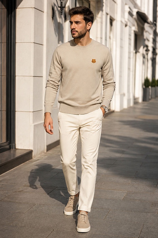 Джемпер Kenzo Tiger logo-patch - Beige