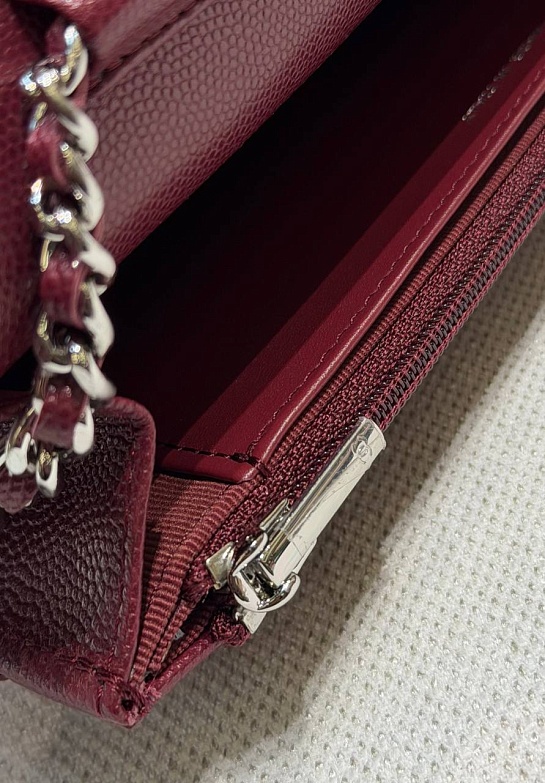 Кожаная сумка Chanel Wallet on Chain premium 19x12x4 см