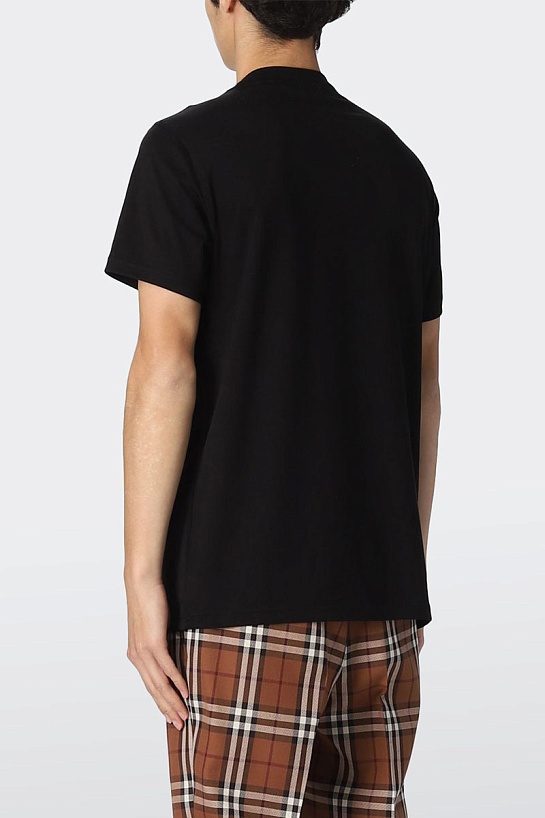 Чёрная оверсайз футболка Burberry TB logo-embroidered