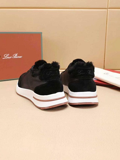 Кроссовки с мехом Loro Piana Week End Walk Evo    