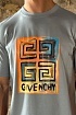 Мужская серая футболка Givenchy 4G logo print