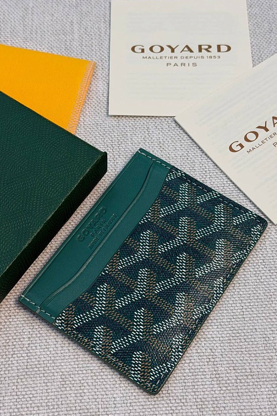 Кожаный кардхолдер Goyard Saint Sulpice premium 10.5x7 см