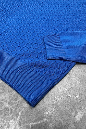 Поло с длинным рукавом Zilli zip-up - Blue   