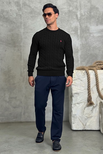 Мужской свитер Polo Ralph Lauren cable-knit - Black   