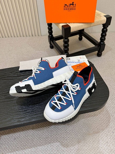 Текстильные кроссовки Hermes lift slip-on   