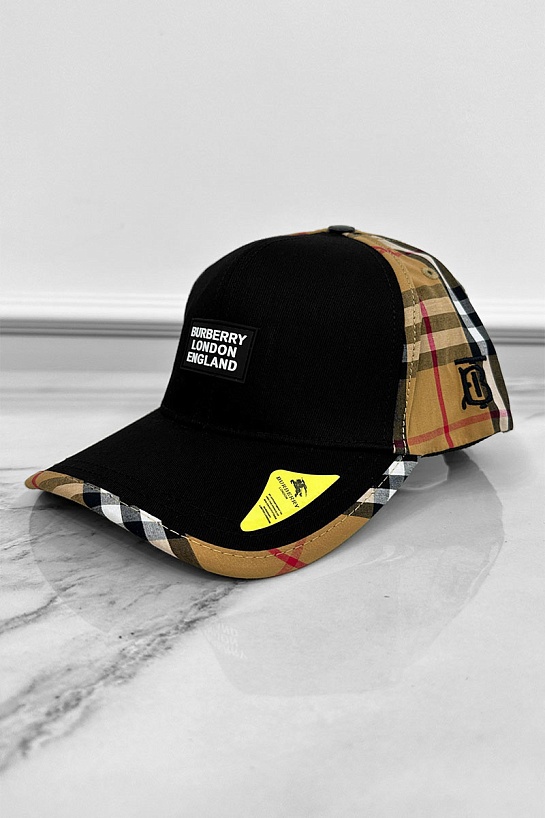 Бейсболка Burberry logo-patch - Black / Beige