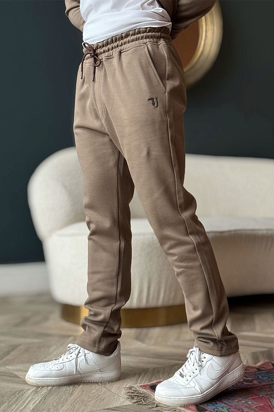 Спортивные штаны Trussardi logo-embroidered - Brown