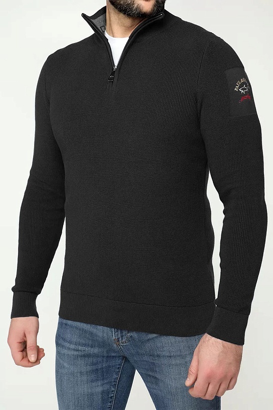 Мужской чёрный джемпер Paul & Shark zip-up