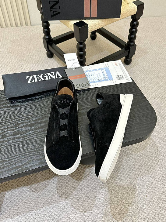 Мужские кроссовки Ermenegildo Zegna Triple Stitch - Black