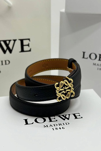 Женский кожаный ремень Loewe Anagram - ширина 2 см, длина 75 / 80 / 85 / 90 см (2 расцветки)   