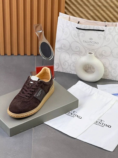 Замшевые кроссовки Valentino Upvillage - Brown   