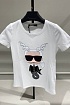 Женская белая футболка Karl Lagerfeld "Capricorn"