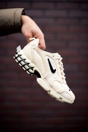 Кроссовки Stussy x Nike Zoom Spiridon Cage 2 Fossil   